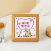 Mini Portafotos de Cristal con Forma de Corazón para Perros 12*12cm Regalo Creativo para el Día de San Valentín para Parejas para Regalarse Mutuamente como Portafotos de Mesa