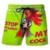 Pantalones de Playa para Hombre Divertidos Estampado 3D de Pavo de Pascua Bañador Plátano Burlón Pantalones Cortos Casuales Europeos y Americanos