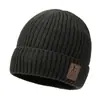 Chapéu de lã masculino inverno com mais veludo mais grosso chapéu de malha circunferência da cabeça grande adulto proteção para as orelhas quente proteção contra o frio chapéu de esqui para atividades ao ar livre