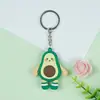 Lindo Colgante Llavero Aguacate Colgante de Goma Suave Pareja Mochila Escolar Pequeño Regalo Regalo Coche Llavero al por Mayor