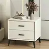 Mesa de noche de pizarra Madera maciza Gabinete de almacenamiento para el hogar Dormitorio Moderno de moda Minimalista Lujo ligero Gabinete pequeño Gabinete de almacenamiento de alta gama