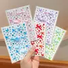 Pegatinas de Diamantes para Maquillaje de Ojos, Pegatinas de Maquillaje para Niños, Pegatinas Faciales, Accesorios Faciales, Pegatinas de Mariposas con Perlas y Diamantes, Pegatinas de Strass para Cejas de Escenario