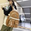 Mochila Coreana Nueva de Color Sólido Mochila Moderna Versátil Simple de Gran Capacidad para Estudiantes de Secundaria y Preparatoria