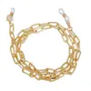 Joias Transfronteiriças Moda Torção Pérola Conta Redonda Corrente Osso de Cobra Corrente para Óculos Corrente de Metal Simples para Máscara Acessório de Pescoço
