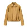 Jaqueta Bomber Feminina Slim Fit Efeito Camurça Nova Coleção Outono/Inverno 2025 Europeia e Americana Transfronteiriça W091 2887