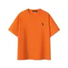 Camiseta Masculina de Verão, Roupas de Verão de Manga Curta, Camisetas Básicas Bordadas Casuais Masculinas para Meninos, Exportação Pony