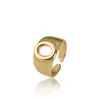 Joyería europea y americana moda creativa anillo de 26 letras inglesas dorado apertura ajustable anillo de temperamento para dama