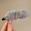 Pinza de plátano con lazo estilo coreano, pinza vertical, pinza de garra para coleta alta, tamaño grande para cabello grueso, pasador para mujer, pinza para la parte posterior de la cabeza, accesorio para el cabello
