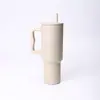¡Wow, asa de tercera generación hecha a medida, taza térmica de acero inoxidable de gran capacidad de 40 oz, portátil con pajita, perfecta para usar en el coche