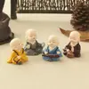 Artesanato de Resina de Monges Pequenos Enfeites para Carro Decoração de Casa Monges Espadachins Enfeites para Pontos Turísticos