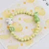 Pulsera de Cerámica de Jingdezhen, Regalo de Estilo Chino Tradicional, Tejida a Mano, Fresca y Versátil para Niñas, Nueva Pulsera de Hilo de Cerámica Estilo Chino