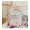 Nova mochila escolar fofa, estilo japonês, moderna, para meninas, com múltiplos compartimentos, design casual e grande capacidade