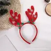Diadema de Navidad Cuerno de Reno diadema de estrella de cinco puntas Decoraciones navideñas tocado infantil diadema suministros de decoración para fiestas