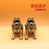 Quemador de incienso Kirin de latón, adornos creativos retro, artesanías chinas de la suerte, concurso, oficina, hogar, puesto al por mayor