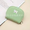 Nuevo Diseño Exclusivo Tarjetero Plegable con Lazo para Mujer, Compacto y Exquisito Bolsillo para Tarjetas y Monedas, Cartera Rayada