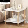 Alternativa a la mesa de noche: Mesa de noche moderna simple, Estante de almacenamiento pequeño, Mesa pequeña de pie, Madera maciza, Color de madera natural simple