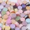 Resina Furo Passante Cor UV Galvanizado Sanduíche Macron Biscoito Grande Pingente de Joia DIY Acessórios de Material para Chaveiro de Contas