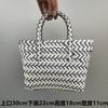 Bolsa Tejida de Plástico Cesta de Regalo Acompañante Bolsa para Cesta de Verduras cesta Portátil DIY Estilo Calle Frita Caperucita Roja