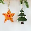 Colgante Pequeño de Resina Navideña Copo de Nieve Navideño Corazón Árbol de Navidad Estrella de Cinco Puntas Colgante de Decoración Navideña