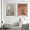 Pintura Decorativa Moderna Simple de Nicho Literaria Retro Nostálgica Mural de Personalidad para la Entrada del Hogar Combinación de Perro Naturaleza Muerta Pintura Colgante