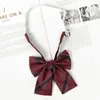 Corbata Jk Borgoña para Mujer, Estilo Japonés, Rayas, Fácil de Usar, para Fotos de Graduación, Toga de Licenciatura, Accesorio de Uniforme Escolar
