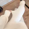 Meias Grossas de Outono e Inverno com Plus Veludo Leite Branco Meias JK Japonesas Meias Brancas Quentes Emagrecedoras Meia-calça Branca de Base para Mulheres