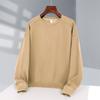 Suéter fino de gola redonda primavera e outono masculino e feminino moda blusa básica solta top de casal macacão roupas de grupo personalização