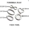 Pingente Polido de Aço Inoxidável em Forma de Coração Colar Oco Pingente DIY Não Desbota Simples Versátil Fecho de Pulseira Fecho de Joia