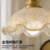 Lámpara Colgante Vintage Estilo Francés, Lámpara de Mesita de Noche Ajustable, Lámpara Retro de Tres Cabezales para Comedor, Luz de Ambiente, Luz para Pasillo, Luz para Balcón, Lámpara de Techo