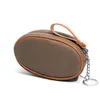 Nuevo Estilo Billetera para Monedas de Cuero Genuino Mini Bolso Piel de Vaca de Primera Capa Colorido de Moda Llavero Almacenamiento Cremallera Cartera Pequeña para Mujeres