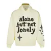 Sudadera con capucha de terciopelo Bpm con estampado de letras Broken Planet, holgada, casual, para hombre y mujer, moderna, otoño e invierno