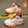 Tênis Infantis Primavera/Verão Meninas Meninos Botão Sapatos de Corrida Malha Respirável Crianças de Porte Médio/Grande Sapatos Casuais Sapatos de Basquete