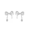 Novos Brincos Borboleta Diamante Sonho Feminino Nicho Fresco Doce Elegante Estilo Mori Nó Inteligente Borboleta Brincos de Zircônia