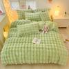 Conjunto de Quatro Peças de Veludo de Leite Mais Vendido Transfronteiriço, Lençol e Capa de Edredom de Veludo de Coelho, Conjunto de Cama de Quatro Peças de Veludo de Leite Grosso de Inverno