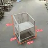 Silla de Respaldo de Peine Blanco de Madera Maciza Sillón Silla de Media Luna Silla de Respaldo de Libro de Roble Silla Begonia Madera de Rejilla Juego Completo Blanco