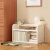 Estantería de escritorio estante de almacenamiento multicapa estante vertical para libros de escritorio en casa estante de almacenamiento de libros vertical para escritorio de estudiante estantería pequeña simple