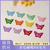 Cor 3.8cm borboleta bb clipe crianças menina grampo de cabelo quebrado cabelo franja clipe pequeno clipe de cor atacado