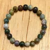 Pulsera Unisex Retro de Estilo Étnico con Cuentas de Cristal Exquisita Ojo de Tigre Cuarzo Rosa Ágata Negra Amatista Pulsera para Mujer