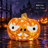 Cabeça de Abóbora de Halloween Transfronteiriça Novo Squishy Maltose Brinquedo para Alívio de Estresse com Pó de Glitter Brinquedo Criativo de Descompressão Atacado