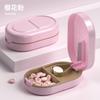 Cortador de medicamentos, corte de 1/4, tabletas de corte uno y dos, artefacto de viaje, almacenamiento portátil de medicamentos, caja de medicamentos