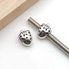 Cuentas antiguas de aleación de plata con agujero grande, pulsera con cuentas, colgante de calavera, búho, tai chi, cuentas sueltas, cuentas DIY, accesorios de joyería