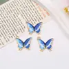 Aleación Goteo de Aceite Mariposa Colorida Joyería Accesorios Hecho a Mano DIY Llavero Aretes Collar Colgante Pequeño Colgante Accesorios