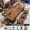 Conjunto de Cadeiras de Madeira Maciça em Laje Grande Nova Mesa de Centro Simples Chinesa Mesa Clássica de Escritório para Preparo de Chá Kung Fu Zen
