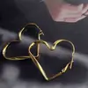 Pendientes de Corazón Grande de Personalidad Exagerada Diseño de Nicho Pendientes de Botón de Alta Gama Estilo Minimalista Brillante Genial Joyería Transfronteriza