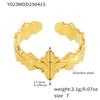 Anel Retrô Sonhador Design Anel Geométrico Vazado Anel de Aço Inoxidável Banhado a Ouro Elegante de Luxo Conjunto de Anéis Em Estoque