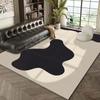 Minimalista luxo leve preto e branco doméstico Veludo de Cristal sala de estar quarto tapete quarto de criança sofá mesa de centro apagável tapete de chão