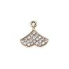 Colgante de Cola de Pez Accesorio Colgante Pequeño en Forma de Abanico con Diamantes Accesorios de Joyería de Aleación Collar Pulsera DIY Llavero de Ropa