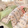 Juego de cama al por mayor de 4 piezas para regalo, textil para el hogar, juego de 4 piezas lijado, 1.5 metros 1.8 metros, estudiante, necesidades diarias