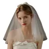 Velo de novia, tocado de alta gama para vestido de boda, accesorio para sesión de fotos de boda, lazo, accesorio de vestido de tul liso