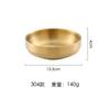 Prato de Condimento Personalizado com Logo Dourado Aço Inoxidável 304 Criativo Coreano Kimchi Prato Frio Cozinhar Arroz Tigela Pequena Atacado